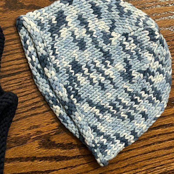 NEW La Folie hand-knit boys navy blue sweater w/hat 0-12M - Picture 2 of 4